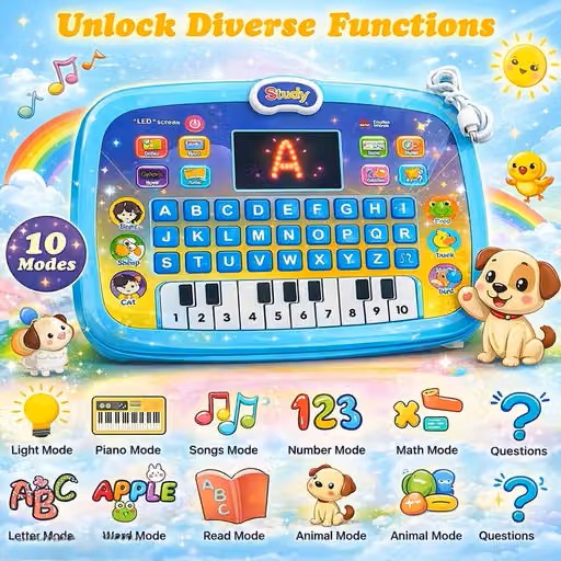 KIDSCART LearnPlay™ — Interactive Kids Learning Laptop